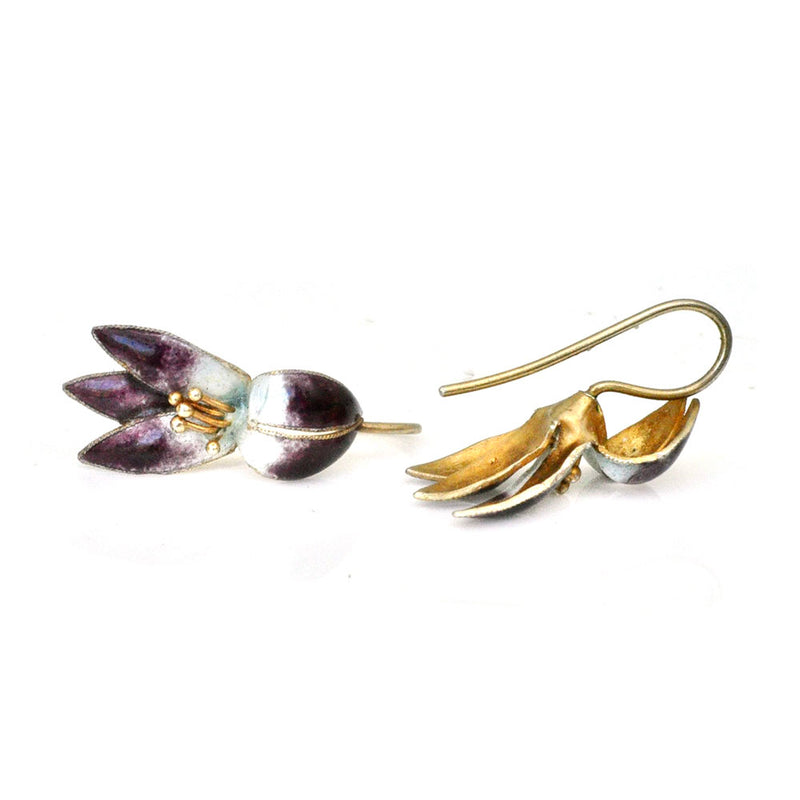 Purple Blossom Earrings