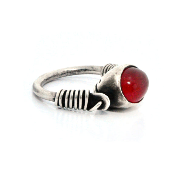 Carnelian Swivel Scarab Ring - 4