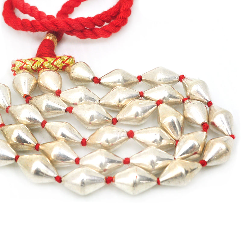 Silver Lacquer bead necklace