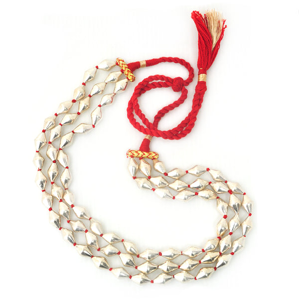 Silver Lacquer bead necklace