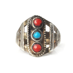 Coral Stoplight Ring