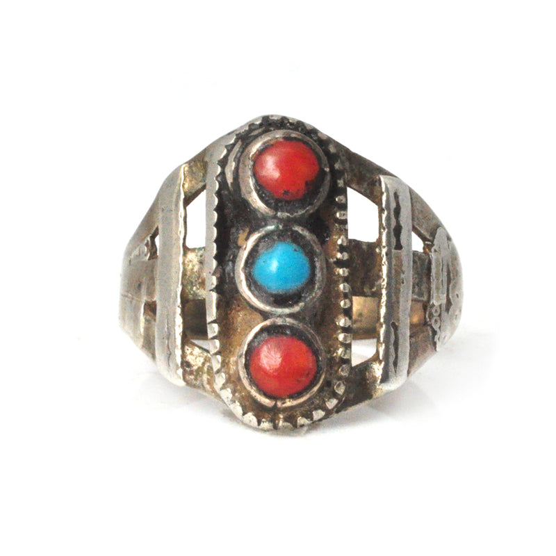 Coral Stoplight Ring