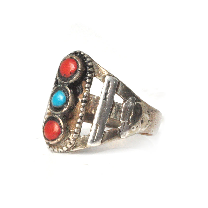 Coral Stoplight Ring