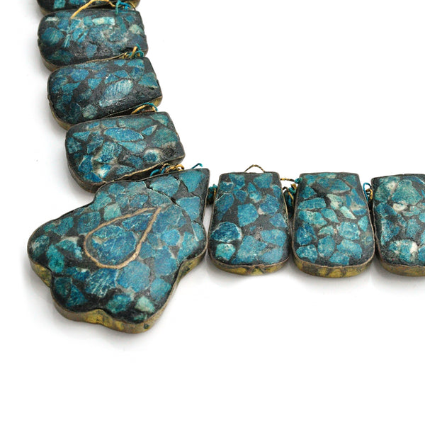 Indian Mosaic Tablet Necklace