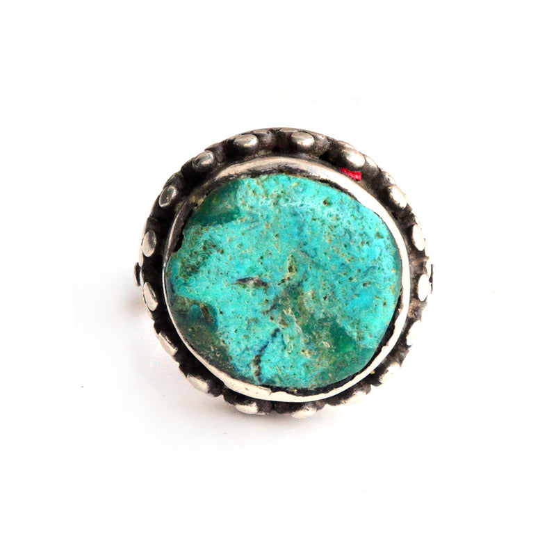 Antique Tibetan Turquoise Ring - 10