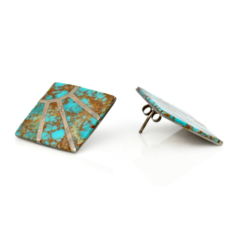 Turquoise Tile Earrings