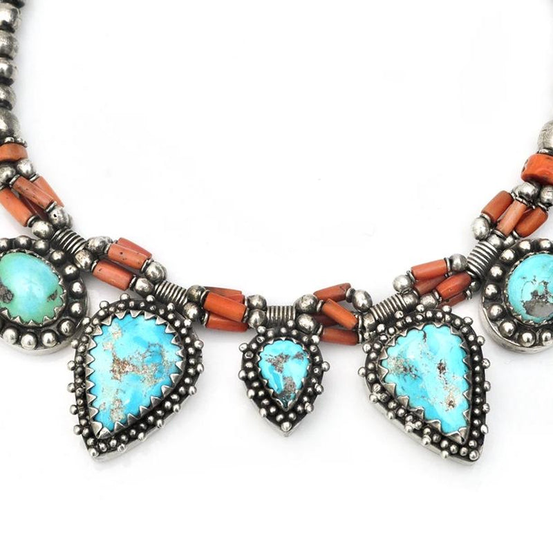 Turquoise & Coral Necklace