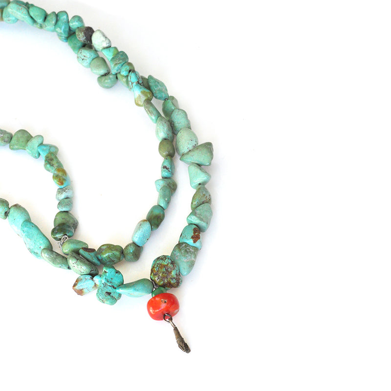 Chinese Turquoise & Coral Necklace