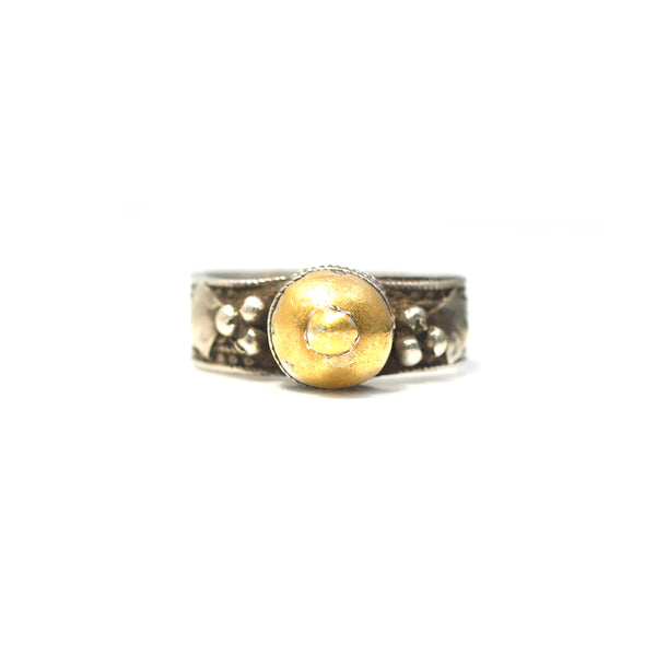 Yemeni 24k Gold Dome Ring - 9.5